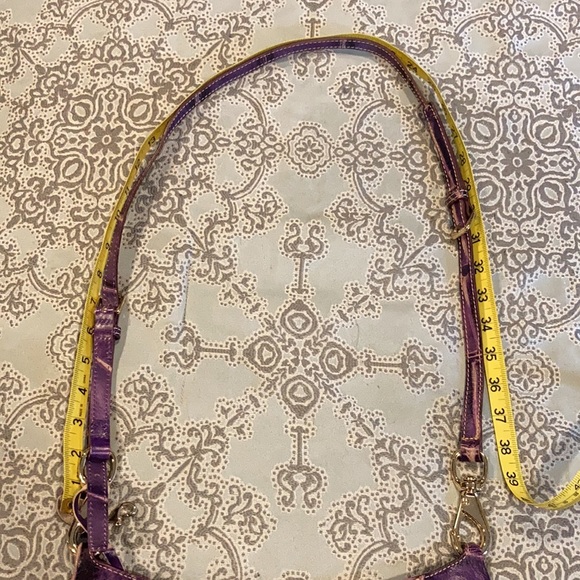 Dooney & Bourke patterned leather- purple purse - Picture 8 of 8
